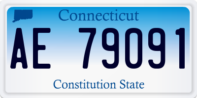 CT license plate AE79091