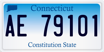 CT license plate AE79101