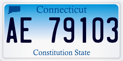 CT license plate AE79103