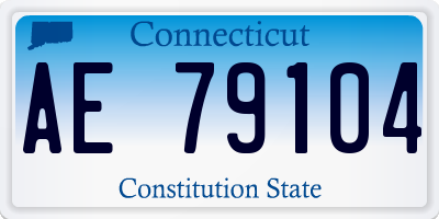 CT license plate AE79104