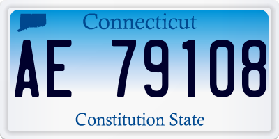 CT license plate AE79108