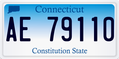 CT license plate AE79110