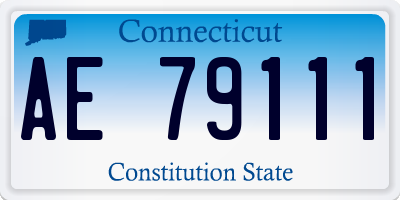CT license plate AE79111