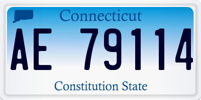 CT license plate AE79114