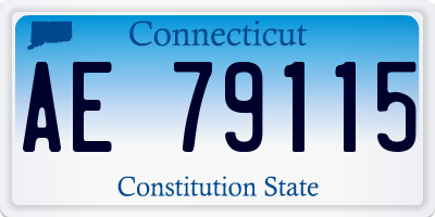 CT license plate AE79115