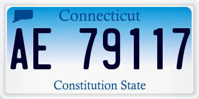 CT license plate AE79117