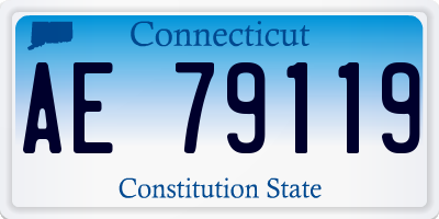 CT license plate AE79119