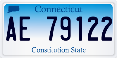 CT license plate AE79122