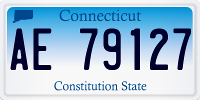 CT license plate AE79127