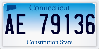 CT license plate AE79136