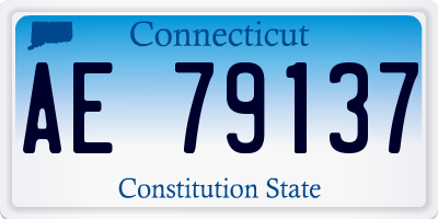 CT license plate AE79137
