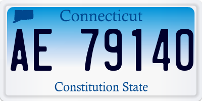 CT license plate AE79140