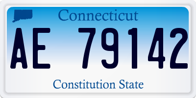 CT license plate AE79142