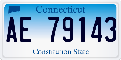 CT license plate AE79143