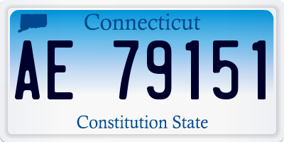 CT license plate AE79151