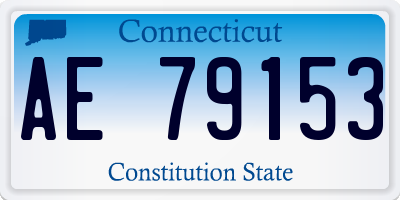 CT license plate AE79153
