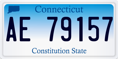 CT license plate AE79157
