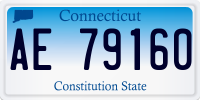 CT license plate AE79160