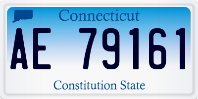 CT license plate AE79161