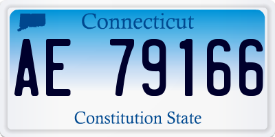 CT license plate AE79166
