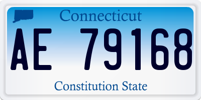 CT license plate AE79168