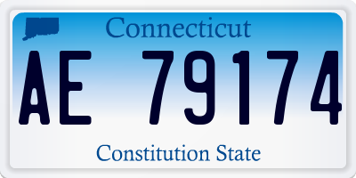 CT license plate AE79174