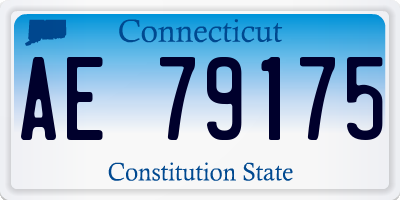 CT license plate AE79175