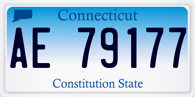 CT license plate AE79177