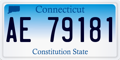 CT license plate AE79181