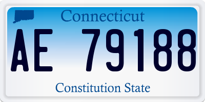 CT license plate AE79188