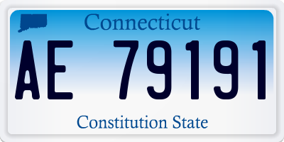 CT license plate AE79191