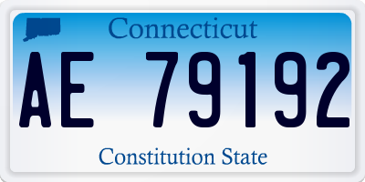CT license plate AE79192