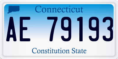 CT license plate AE79193