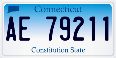CT license plate AE79211