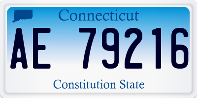 CT license plate AE79216