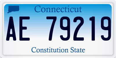 CT license plate AE79219