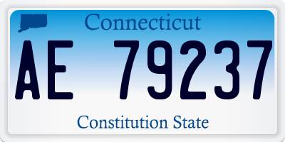 CT license plate AE79237