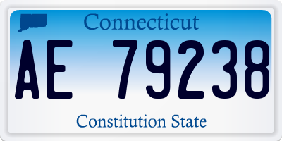 CT license plate AE79238