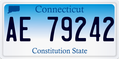 CT license plate AE79242