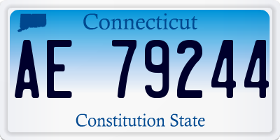 CT license plate AE79244