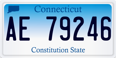 CT license plate AE79246