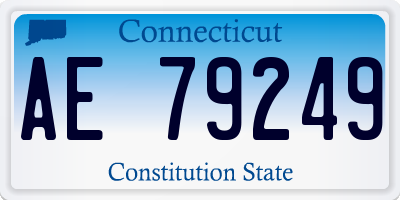 CT license plate AE79249