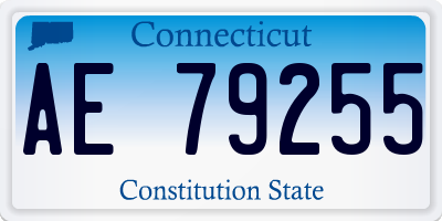 CT license plate AE79255