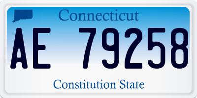 CT license plate AE79258