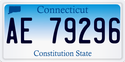 CT license plate AE79296
