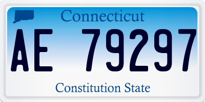 CT license plate AE79297