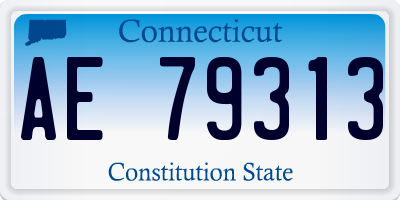 CT license plate AE79313