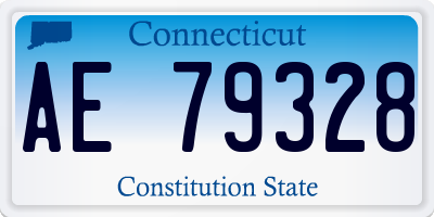 CT license plate AE79328