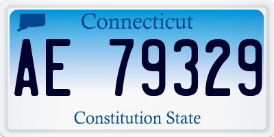 CT license plate AE79329