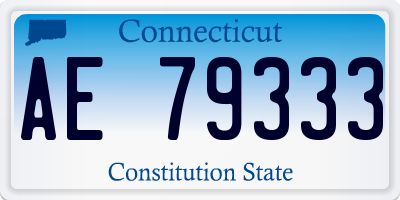 CT license plate AE79333